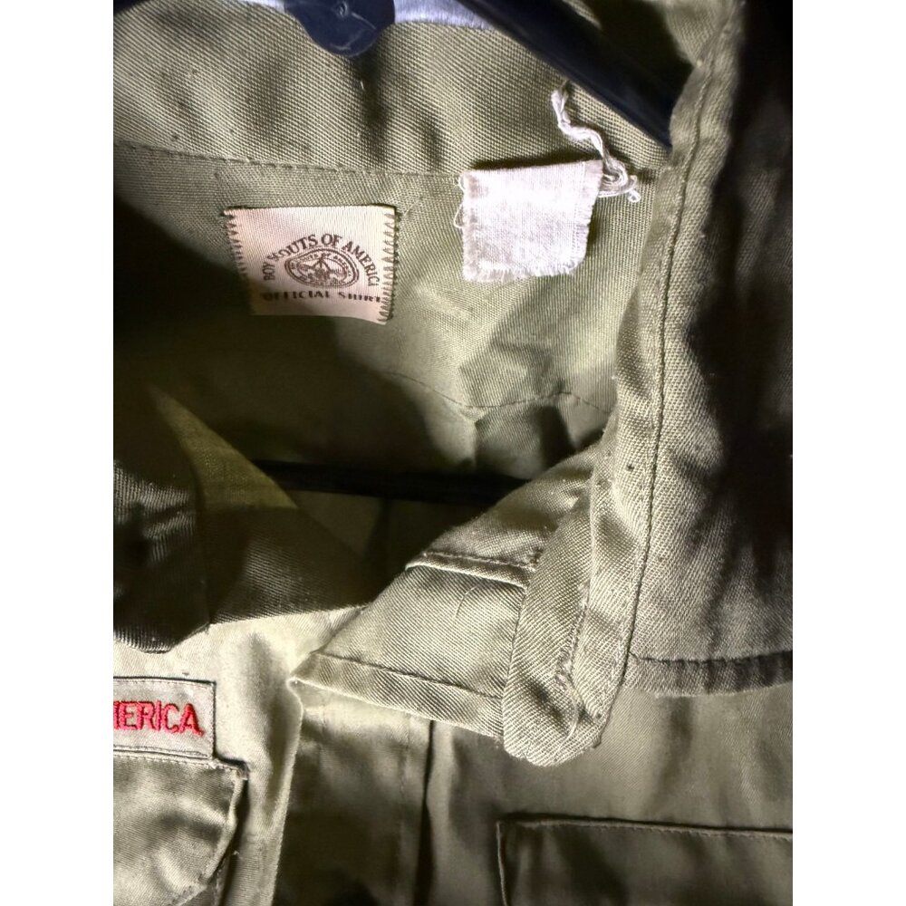Vtg Boy Scouts of America Mens S Button Long Sleeve Patches - Picture 4 of 7